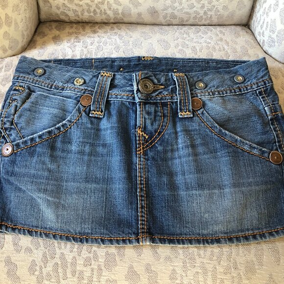 True Religion Y2K Denim Micro Mini skirt - Picture 7 of 15